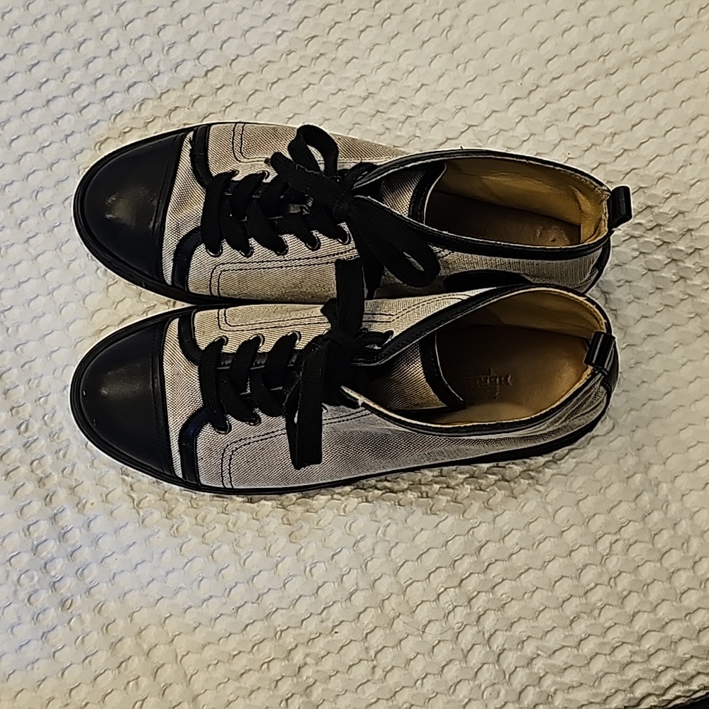 Hermes Women's Daydream Hightop Sneakers, Leather & Canvas size EU 39.5 US 9.5